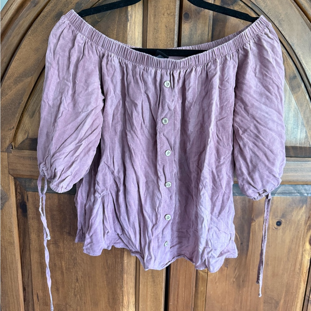 Rue21 Mauve Off-Shoulder Blouse